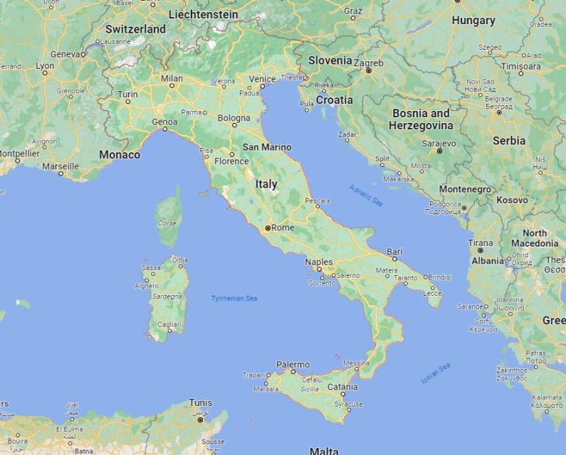 Italy Bordering Countries