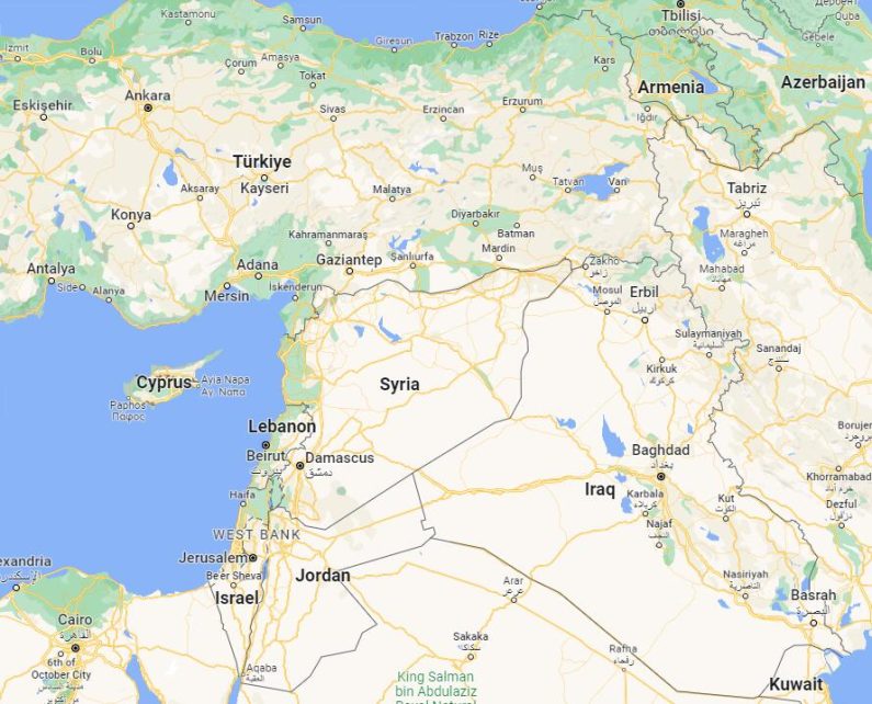 Syria Bordering Countries